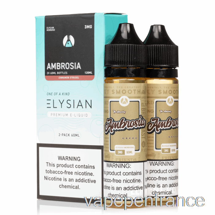 Ambrosia - E-liquide Elysian Labs - Stylo Vape 120 Ml 0 Mg